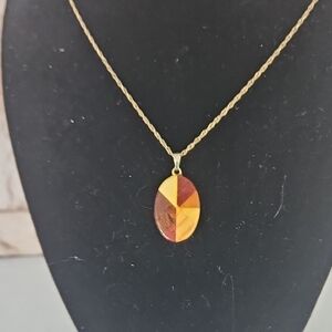 Chic Custom Handcrafted Laminated Wooden Jewelry Necklace.